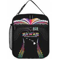 Hawaii Rainbow Warriors Lunch Bag Polynesian Motif Special Edition Rainbow Gradient