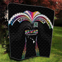 Hawaii Rainbow Warriors Quilt Polynesian Motif Special Edition Rainbow Gradient