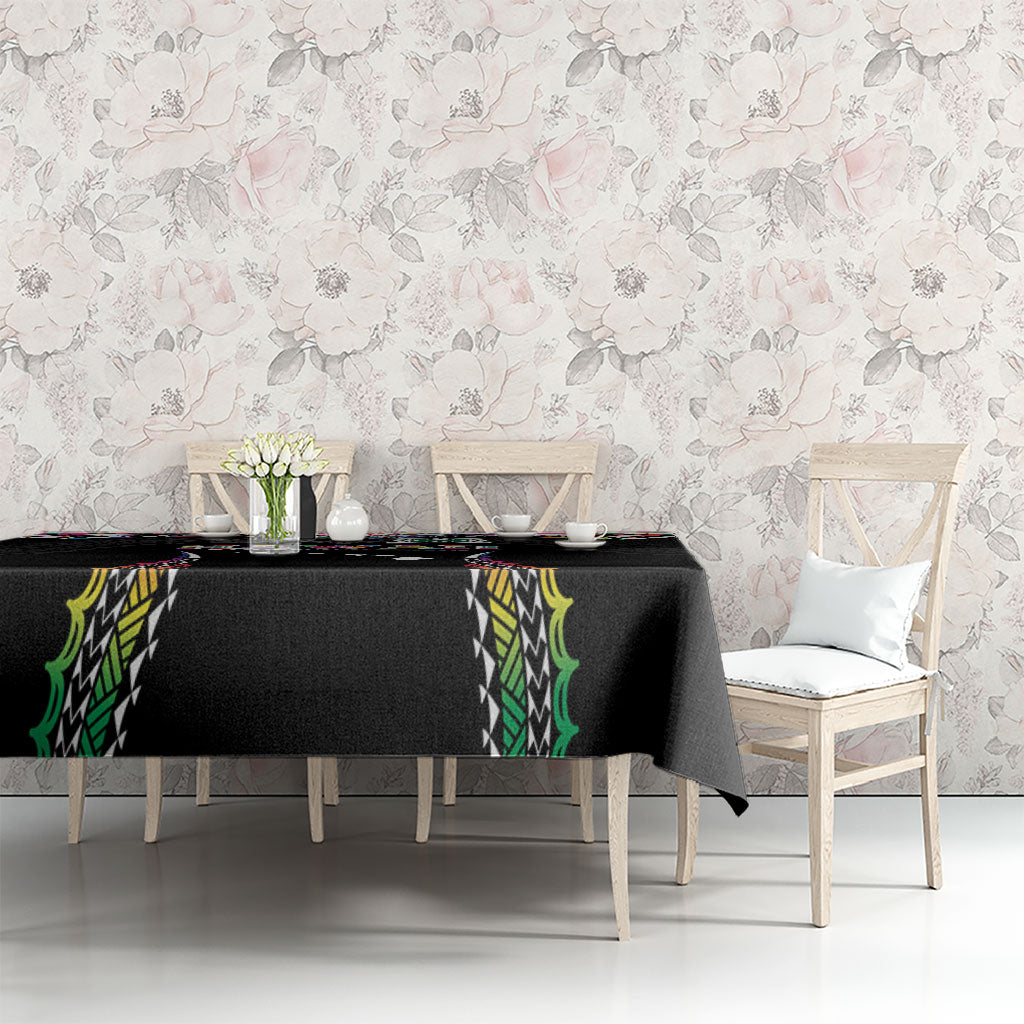 Hawaii Rainbow Warriors Tablecloth Polynesian Motif Special Edition Rainbow Gradient