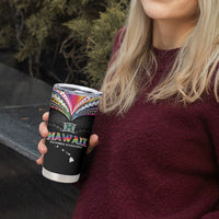 Custom Hawaii Rainbow Warriors Tumbler Cup Polynesian Motif Special Edition Rainbow Gradient