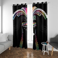 Hawaii Rainbow Warriors Window Curtain Polynesian Motif Special Edition Rainbow Gradient