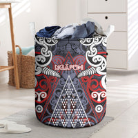 Aotearoa Iwi Ngapuhi Laundry Basket Maori Motif Tribal