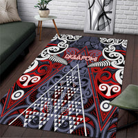 Aotearoa Iwi Ngapuhi Area Rug Maori Motif Tribal