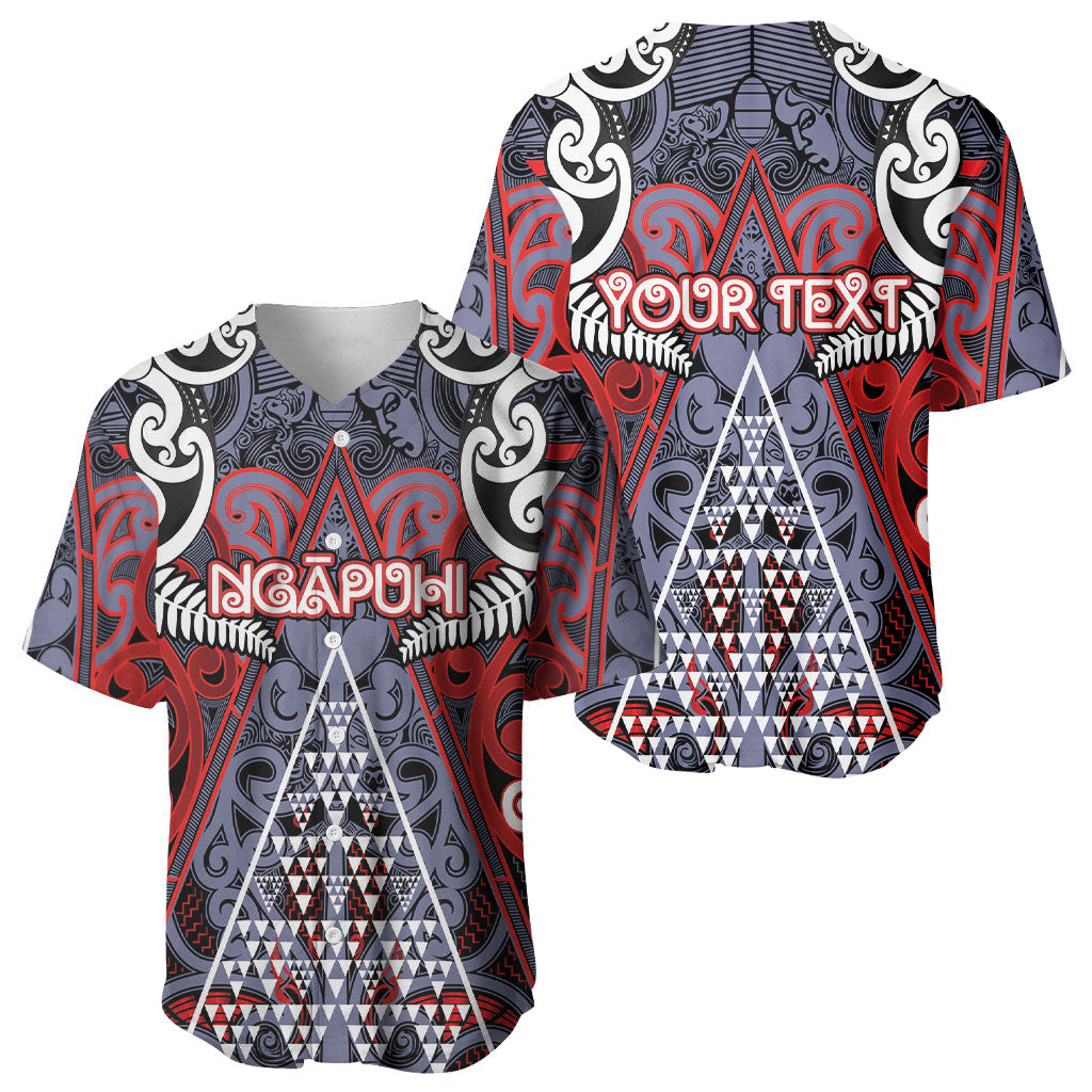 Personalised Aotearoa Iwi Ngapuhi Baseball Jersey Maori Motif Tribal