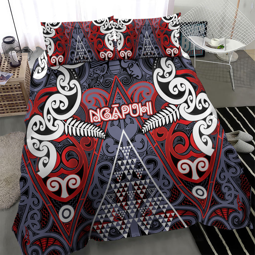 Aotearoa Iwi Ngapuhi Bedding Set Maori Motif Tribal