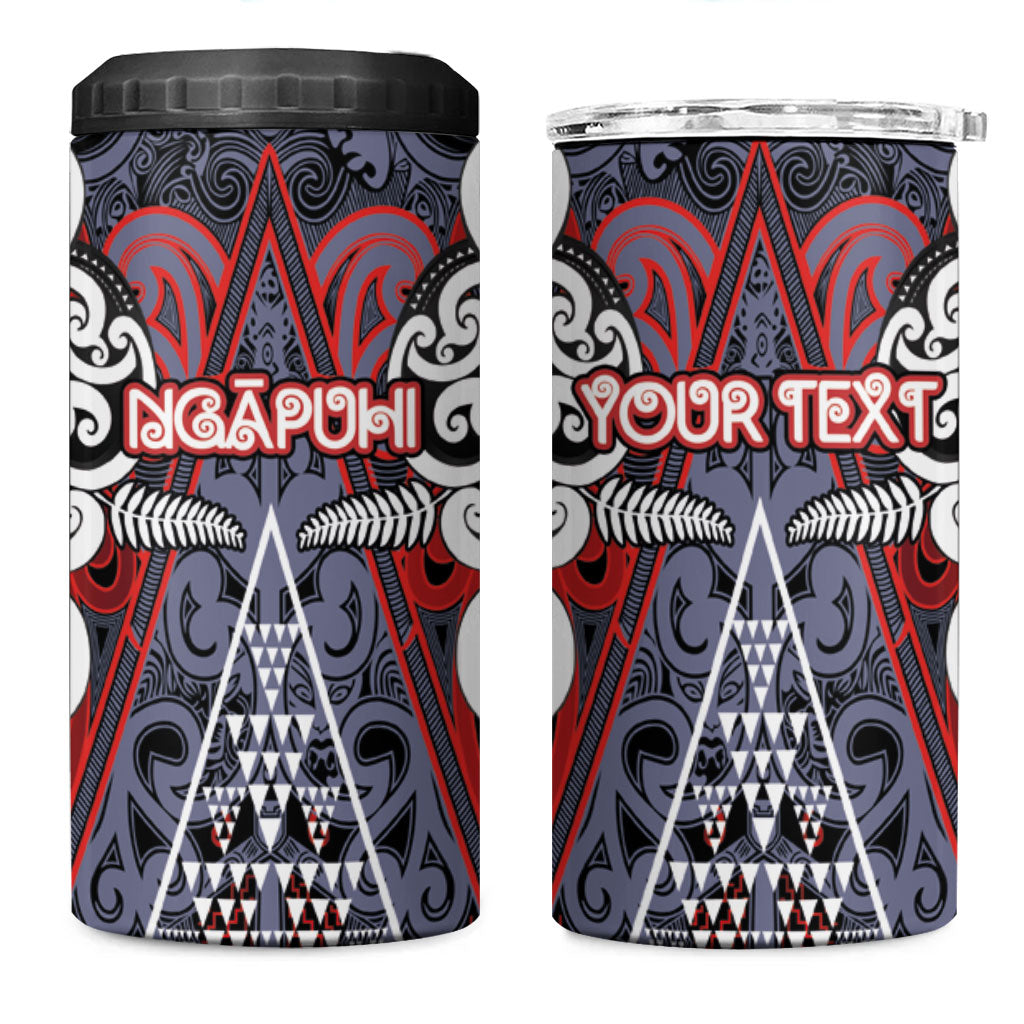 Personalised Aotearoa Iwi Ngapuhi 4 in 1 Can Cooler Tumbler Maori Motif Tribal