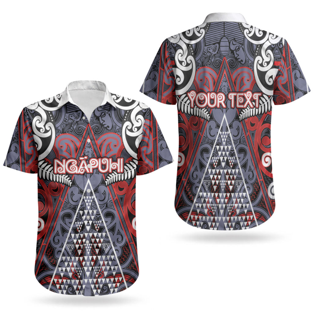 Personalised Aotearoa Iwi Ngapuhi Couples Matching Puletasi and Hawaiian Shirt Maori Motif Tribal
