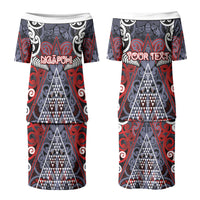 Personalised Aotearoa Iwi Ngapuhi Couples Matching Puletasi and Long Sleeve Button Shirt Maori Motif Tribal