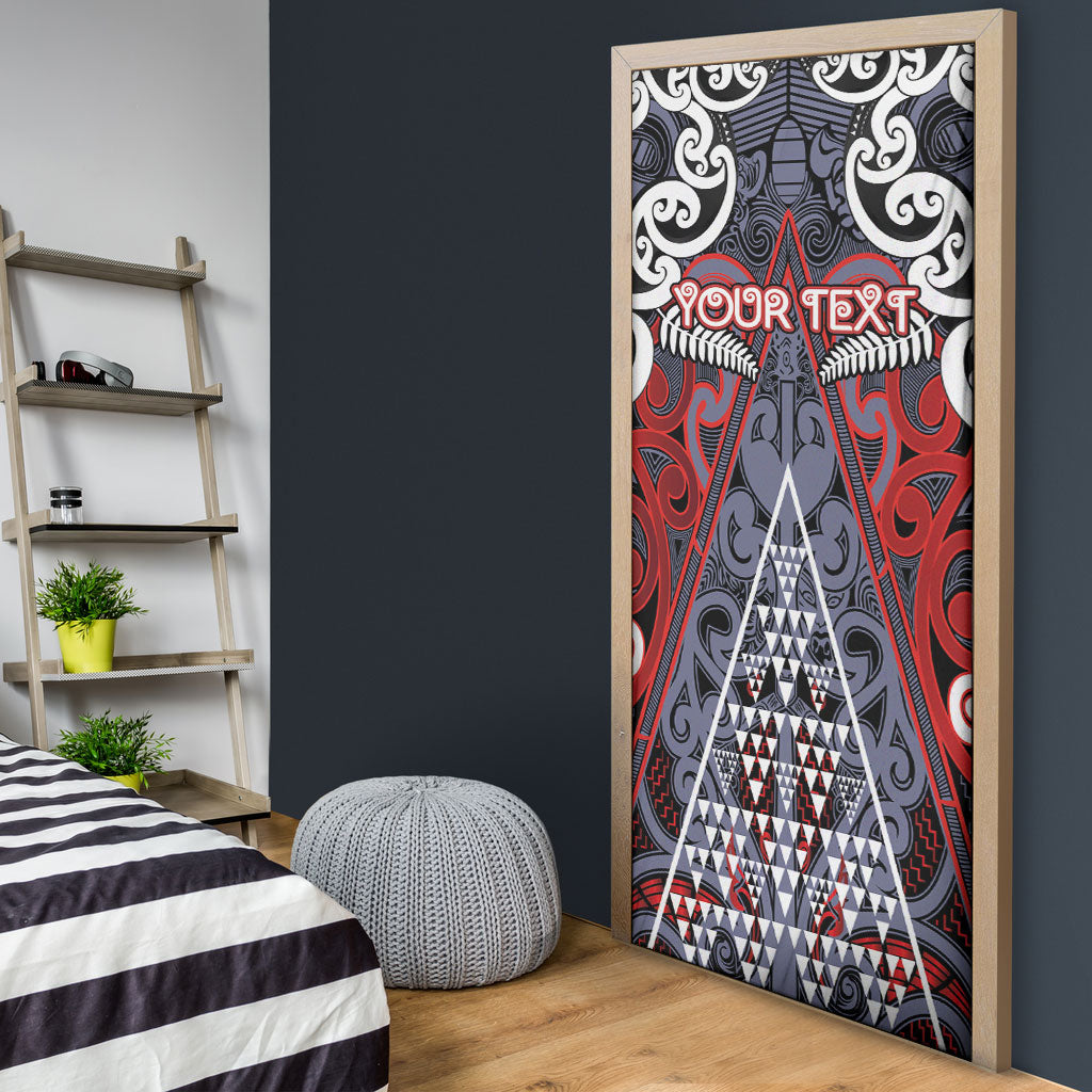 Personalised Aotearoa Iwi Ngapuhi Door Cover Maori Motif Tribal