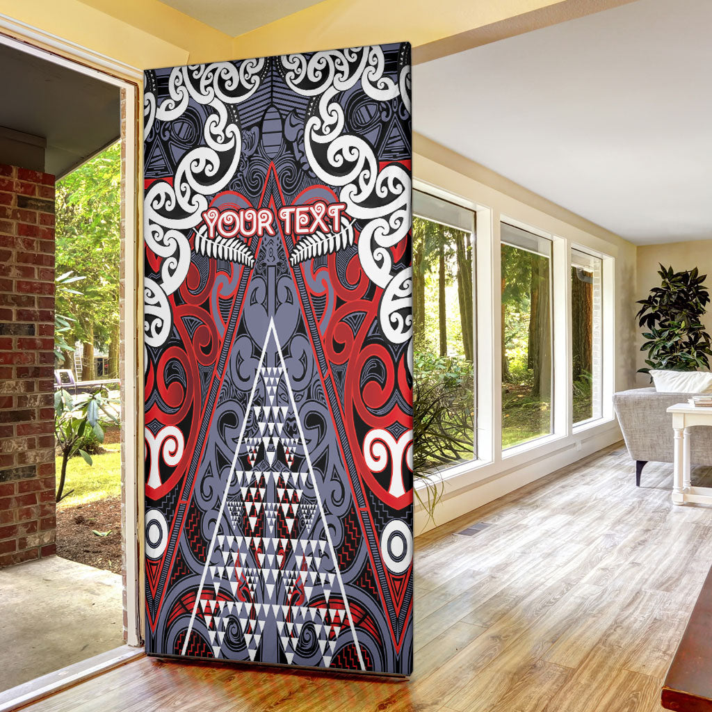 Personalised Aotearoa Iwi Ngapuhi Door Cover Maori Motif Tribal