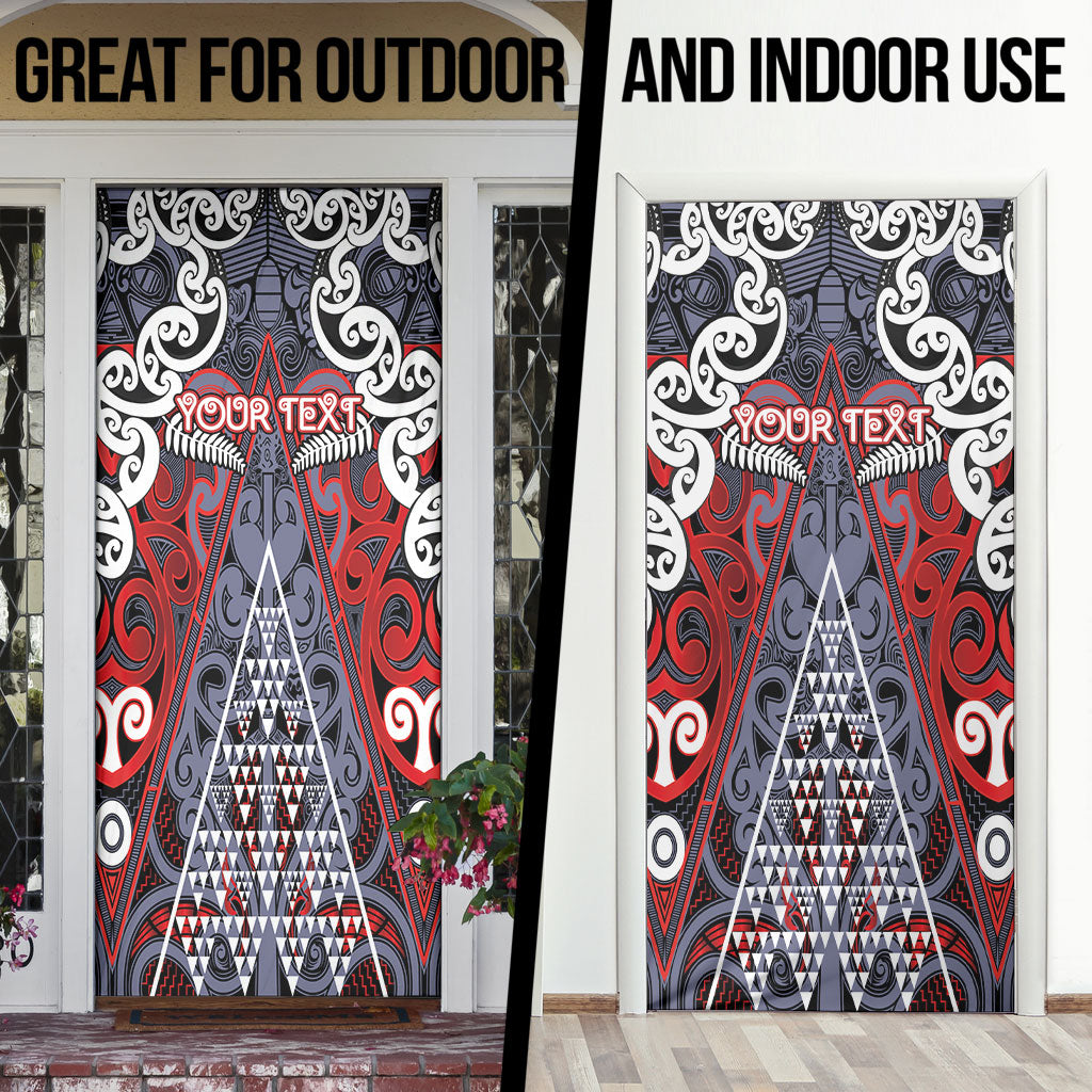 Personalised Aotearoa Iwi Ngapuhi Door Cover Maori Motif Tribal