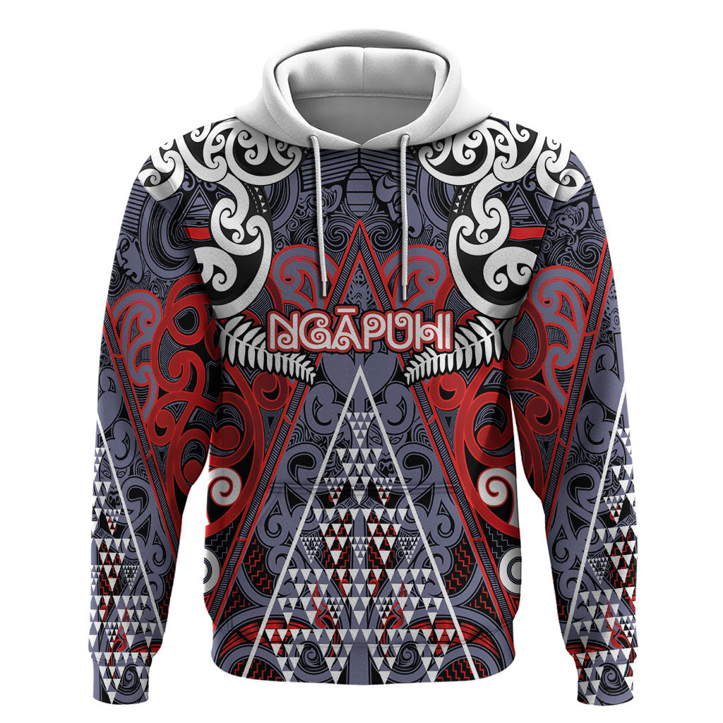 Personalised Aotearoa Iwi Ngapuhi Hoodie Maori Motif Tribal