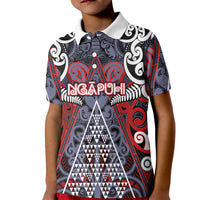 Personalised Aotearoa Iwi Ngapuhi Kid Polo Shirt Maori Motif Tribal