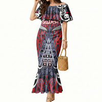 Personalised Aotearoa Iwi Ngapuhi Mermaid Dress Maori Motif Tribal