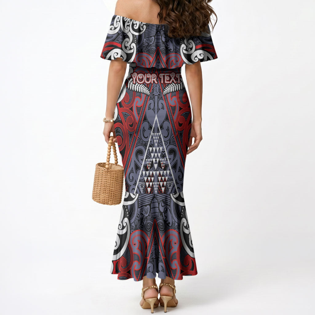 Personalised Aotearoa Iwi Ngapuhi Mermaid Dress Maori Motif Tribal