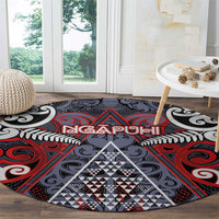 Aotearoa Iwi Ngapuhi Round Carpet Maori Motif Tribal