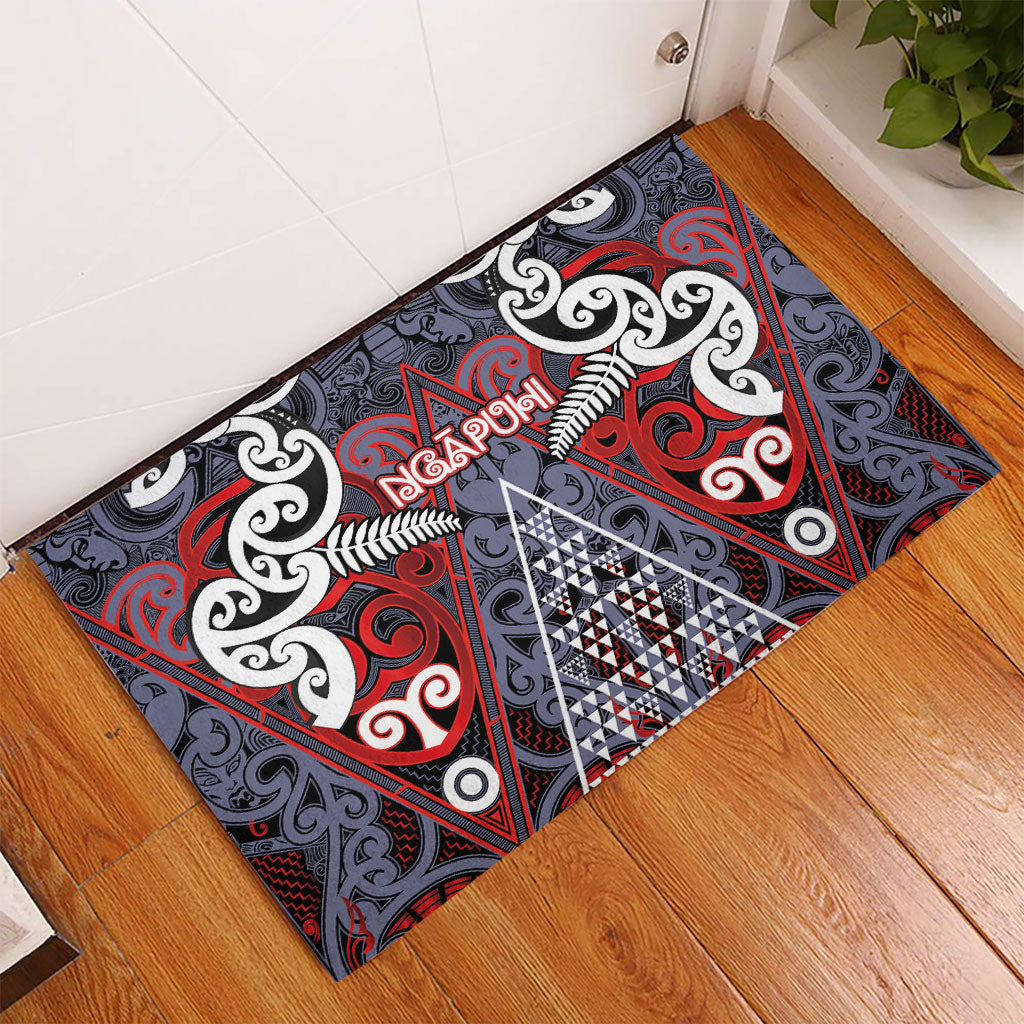 Aotearoa Iwi Ngapuhi Rubber Doormat Maori Motif Tribal