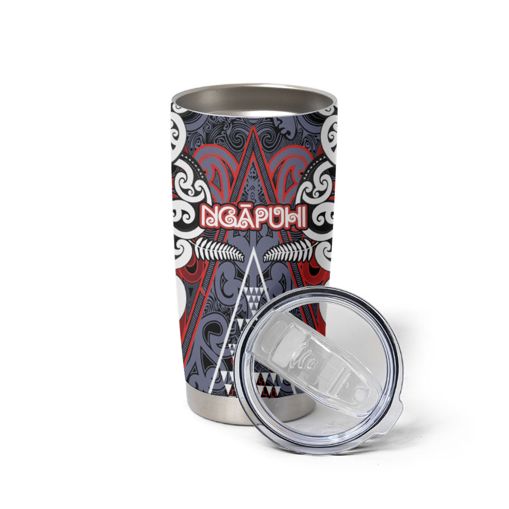 Personalised Aotearoa Iwi Ngapuhi Tumbler Cup Maori Motif Tribal