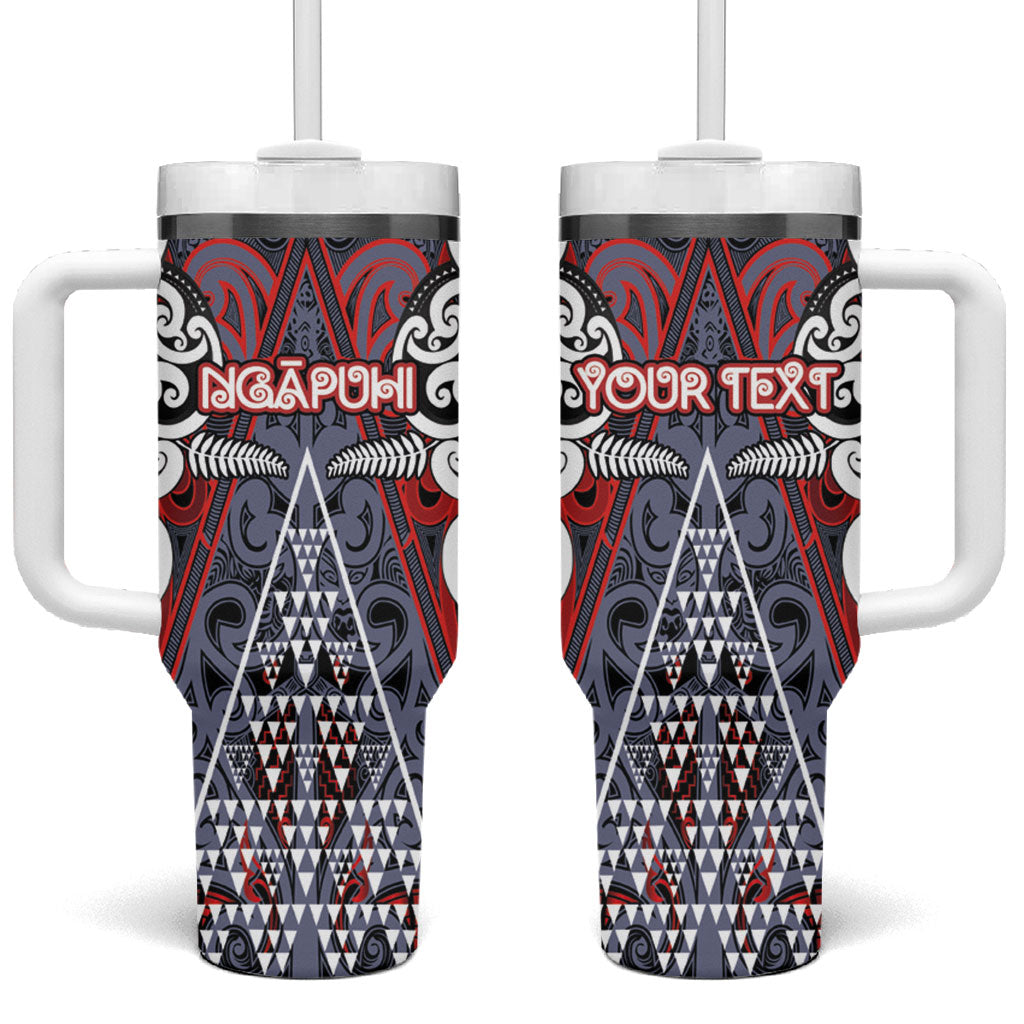 Personalised Aotearoa Iwi Ngapuhi Tumbler With Handle Maori Motif Tribal LT03 One Size: 40 oz Multicolor - Polynesian Pride