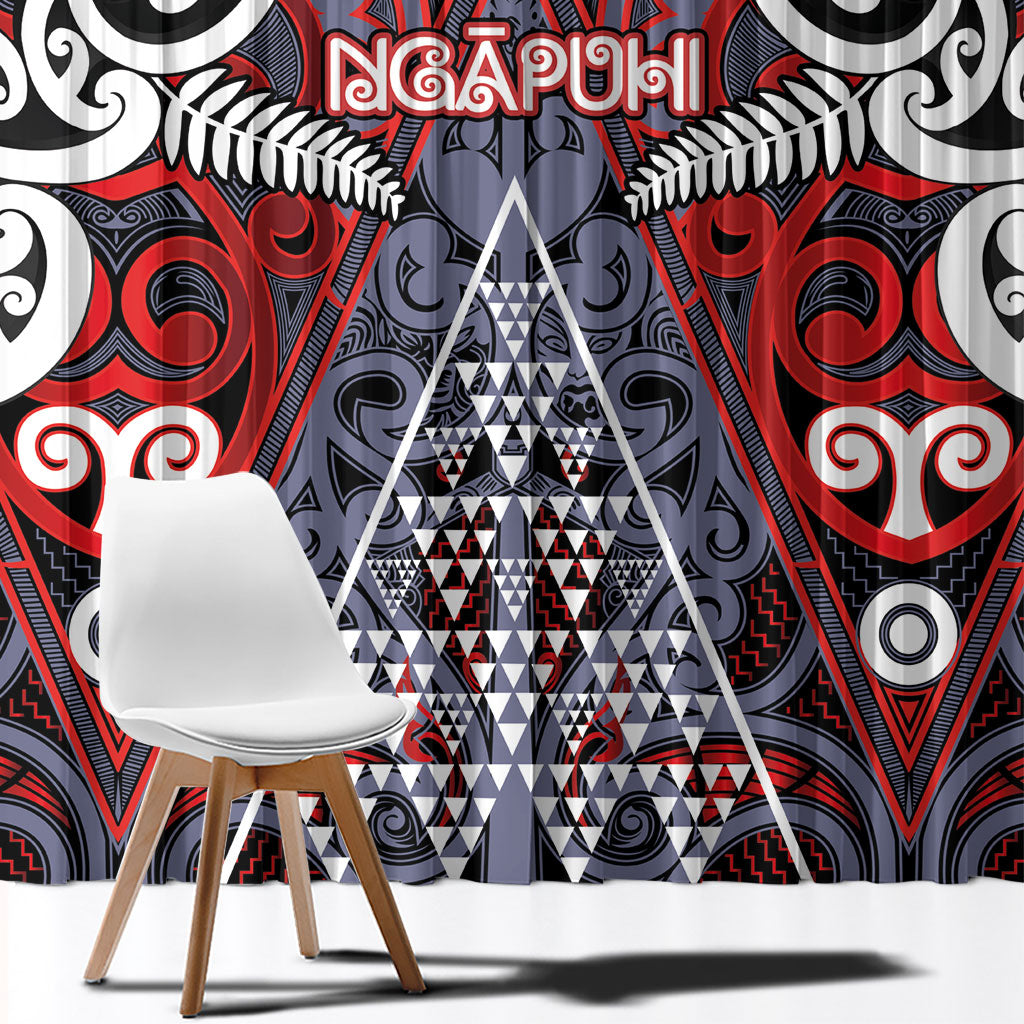 Aotearoa Iwi Ngapuhi Window Curtain Maori Motif Tribal