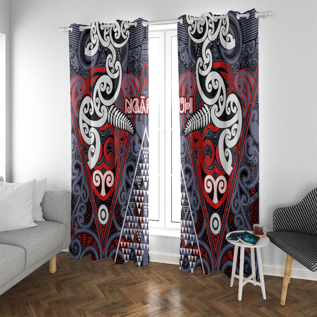 Aotearoa Iwi Ngapuhi Window Curtain Maori Motif Tribal