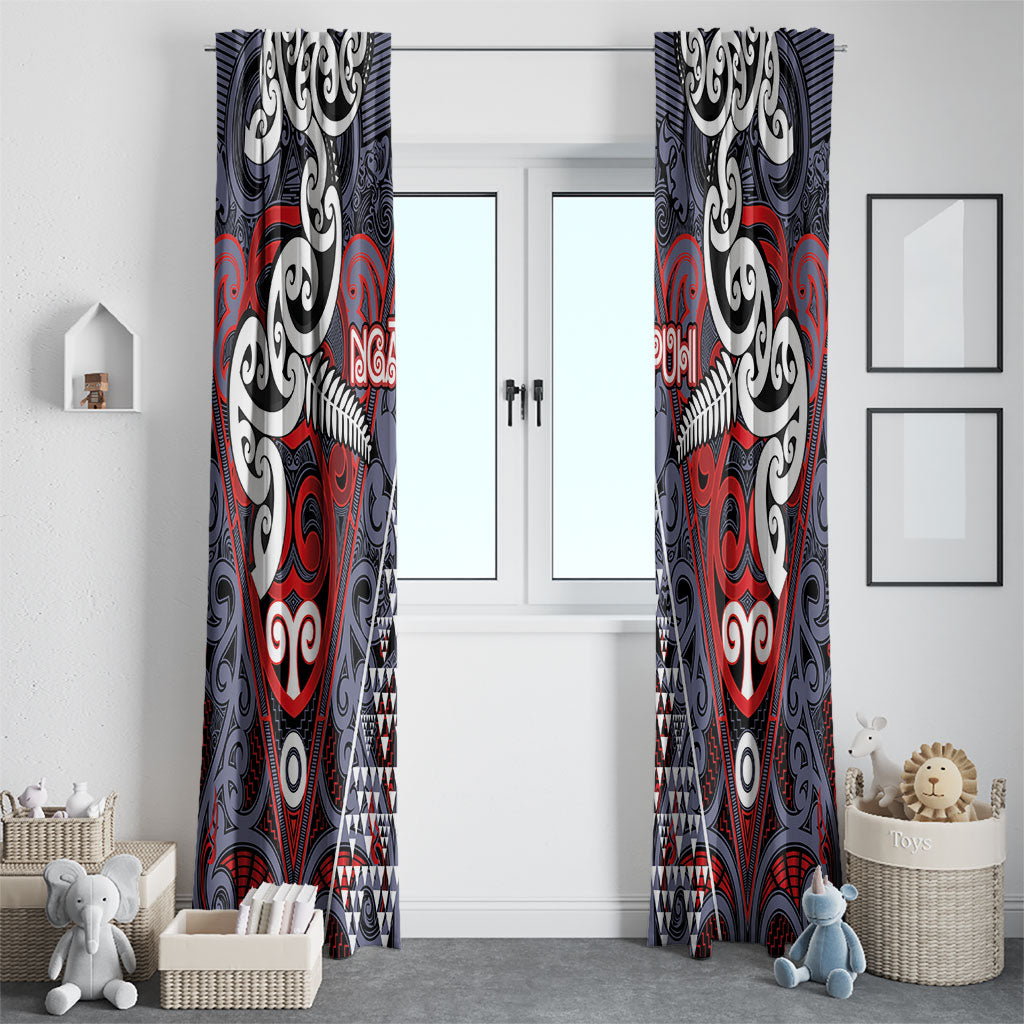 Aotearoa Iwi Ngapuhi Window Curtain Maori Motif Tribal