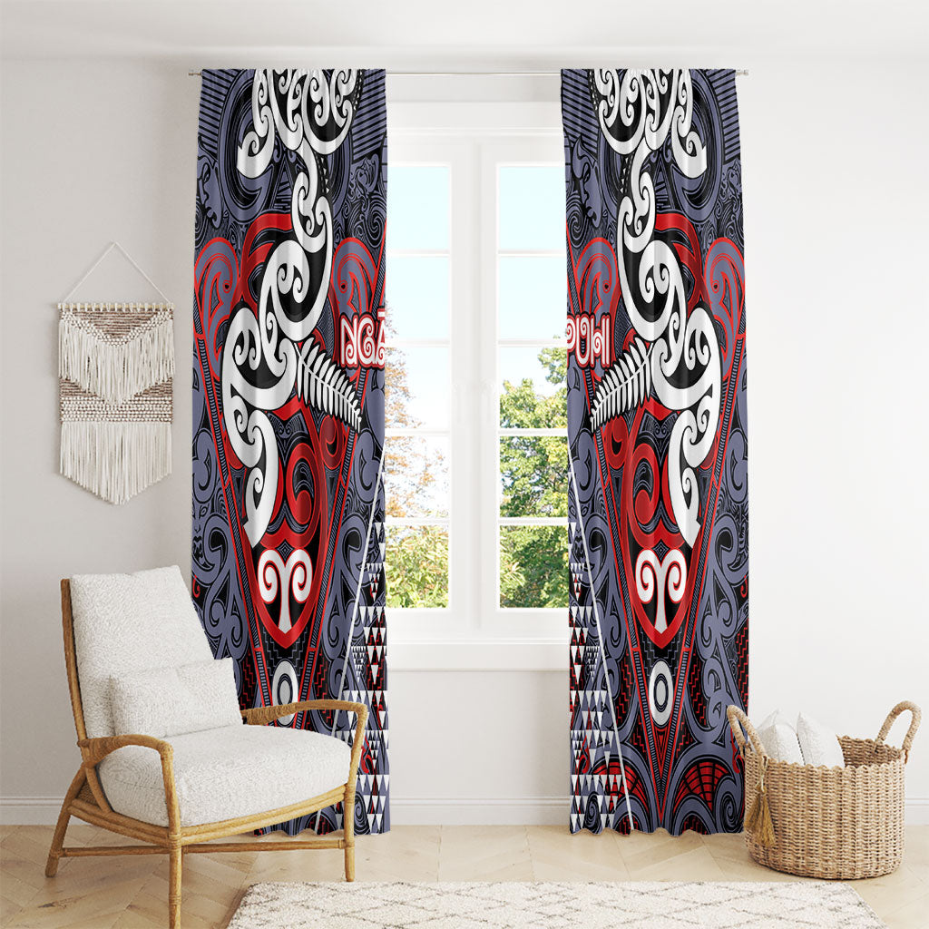 Aotearoa Iwi Ngapuhi Window Curtain Maori Motif Tribal