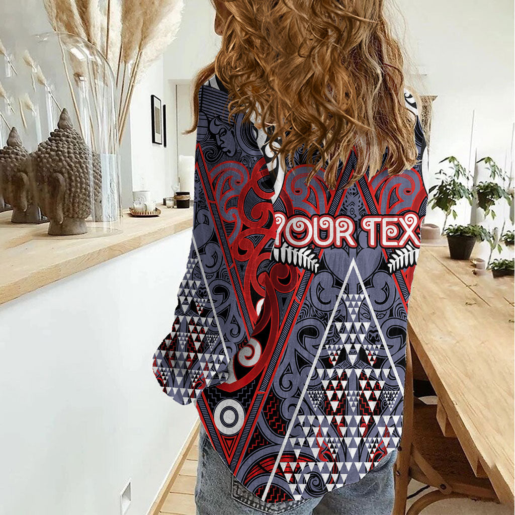 Personalised Aotearoa Iwi Ngapuhi Women Casual Shirt Maori Motif Tribal