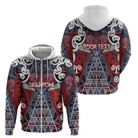 Personalised Aotearoa Iwi Ngapuhi Zip Hoodie Maori Motif Tribal