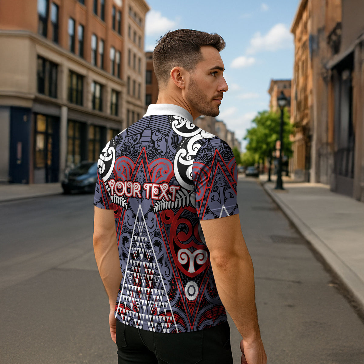 Personalised Aotearoa Iwi Ngapuhi Zipper Polo Shirt Maori Motif Tribal