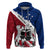 Samoa Rugby Hoodie Siva Tau Dance Polynesian Tattoo Brush Style LT03 Red - Polynesian Pride