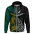 South Africa and New Zealand Hoodie King Protea and Silver Fern Mix Culture Pattern LT03 - Polynesian Pride