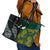 South Africa and New Zealand Leather Tote Bag King Protea and Silver Fern Mix Culture Pattern LT03 - Polynesian Pride