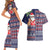 Hawaii Mele Kalikimaka Couples Matching Short Sleeve Bodycon Dress and Hawaiian Shirt Aloha and Christmas Elements Patchwork Blue Style LT03 - Polynesian Pride