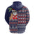 Hawaii Mele Kalikimaka Hoodie Aloha and Christmas Elements Patchwork Blue Style LT03 - Polynesian Pride