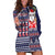 Hawaii Mele Kalikimaka Hoodie Dress Aloha and Christmas Elements Patchwork Blue Style LT03 Blue - Polynesian Pride