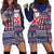 Hawaii Mele Kalikimaka Hoodie Dress Aloha and Christmas Elements Patchwork Blue Style LT03 - Polynesian Pride