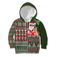 Hawaii Mele Kalikimaka Kid Hoodie Aloha and Christmas Elements Patchwork Green Style LT03 Green - Polynesian Pride