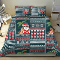 Hawaii Mele Kalikimaka Bedding Set Aloha and Christmas Elements Patchwork Turquoise Style LT03 - Polynesian Pride