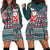 Hawaii Mele Kalikimaka Hoodie Dress Aloha and Christmas Elements Patchwork Turquoise Style LT03 - Polynesian Pride