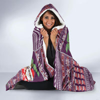 Hawaii Mele Kalikimaka Hooded Blanket Aloha and Christmas Elements Patchwork Pink Style LT03 - Polynesian Pride