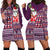 Hawaii Mele Kalikimaka Hoodie Dress Aloha and Christmas Elements Patchwork Pink Style LT03 - Polynesian Pride