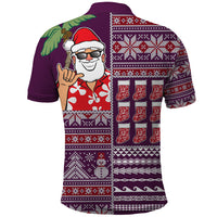 Hawaii Mele Kalikimaka Polo Shirt Aloha and Christmas Elements Patchwork Pink Style LT03 - Polynesian Pride