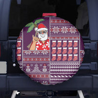 Hawaii Mele Kalikimaka Spare Tire Cover Aloha and Christmas Elements Patchwork Pink Style LT03 Pink - Polynesian Pride