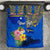 Personalised Nauru Independence Day Bedding Set Nauruan Tribal Flag Style LT03 Blue - Polynesian Pride