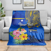 Personalised Nauru Independence Day Blanket Nauruan Tribal Flag Style LT03 - Polynesian Pride