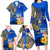 Personalised Nauru Independence Day Family Matching Long Sleeve Bodycon Dress and Hawaiian Shirt Nauruan Tribal Flag Style LT03 - Polynesian Pride