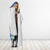 Personalised Nauru Independence Day Hooded Blanket Nauruan Tribal Flag Style LT03 - Polynesian Pride
