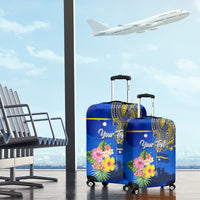 Personalised Nauru Independence Day Luggage Cover Nauruan Tribal Flag Style LT03 - Polynesian Pride