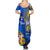 Personalised Nauru Independence Day Summer Maxi Dress Nauruan Tribal Flag Style LT03 - Polynesian Pride